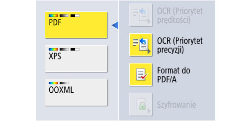 Canon C3720i skanowanie do pliku PDF i PDF/A z odczytem tekstu OCR